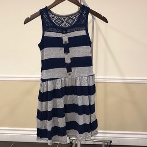 Girls Sleeveless Navy Dress